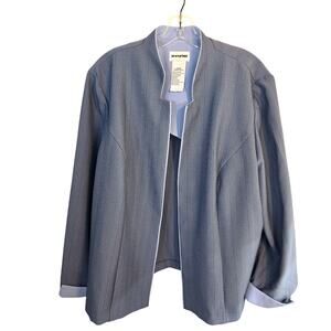 Perceptions 20WP Women's Blue Blazer Suit Coat Petite Size 20W Jacket 2X 2XP